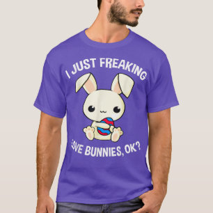 T-shirt jour de Pâques lapin aux filles, oeufs de Pâques s
