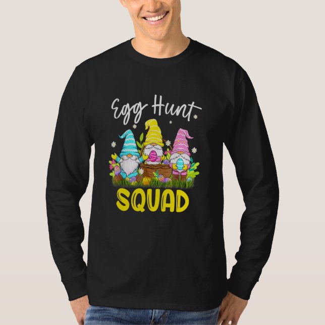 T-shirt Jour de Pâques Lapin de l'équipe de chasse aux oeu (Devant)