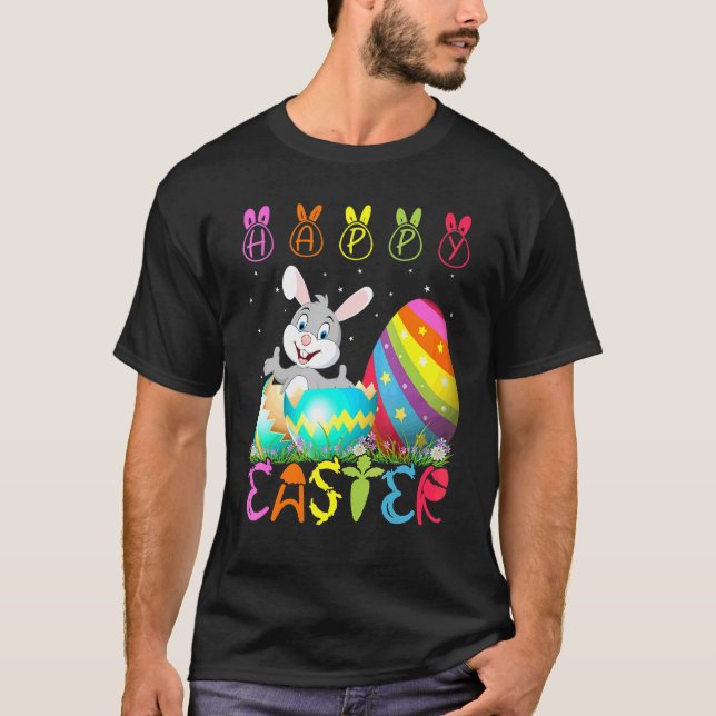 T-shirt Jour de Pâques Rabat jumelé Famille mignonne Coût  (Devant)