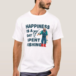 T-shirt Jour de pêche du bonheur de bobine