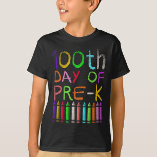 T-shirt Jour De Pré K Cadeau Étudiant Heureux 100 Jours De