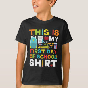 T-shirt Jour De Rentrée Garçons Filles Retour À L'école 