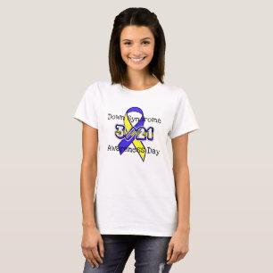 T-shirt Jour de sensibilisation au syndrome de Down Ruban 