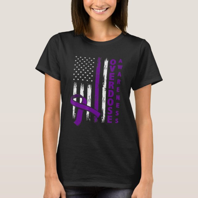 T-shirt Jour de sensibilisation aux surdoses États-Unis Dr (Devant)