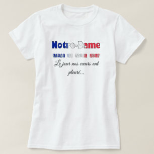 T-shirt Jour de souvenir de Notre-Dame de Paris