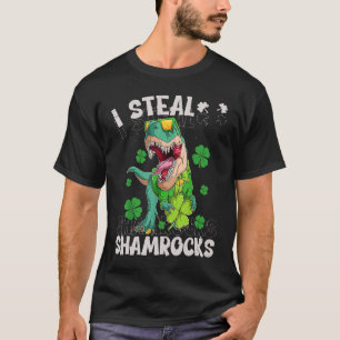 T-shirt jour de st patrick Dinosaur I Steal Shamrocks 2