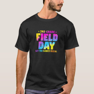 T-shirt Jour De Terrain De Deuxième Année Laisser Les Jeux