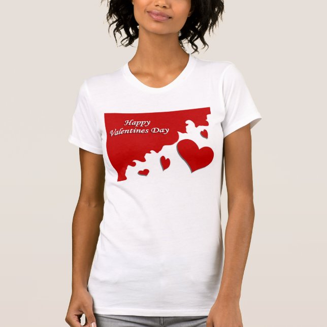 T-shirt Jour de Valentines heureux (Devant)