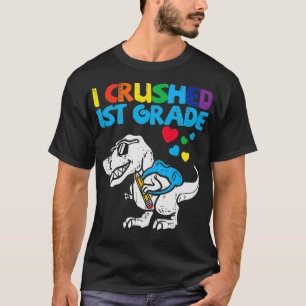 T-shirt Jour Dernier De L'École De Dinosaure De 1Ere Année