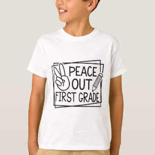 T-shirt Jour Dernier De Première Année De L'École Pause Ét