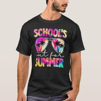 T-shirt Jour Dernier Des Écoles De Tie Dye Pour L'Été