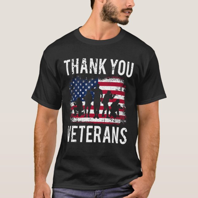 T-shirt Jour des anciens combattants Chemise Merci anciens (Devant)