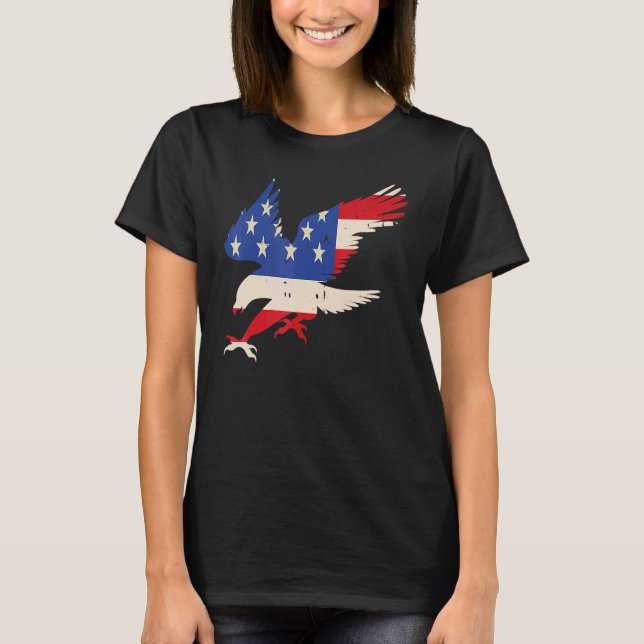 T-shirt Jour des anciens combattants de l'aigle 4 juillet  (Devant)