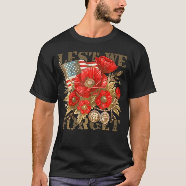 T-shirt Jour des Anciens Combattants de peur que nous oubl (Devant)