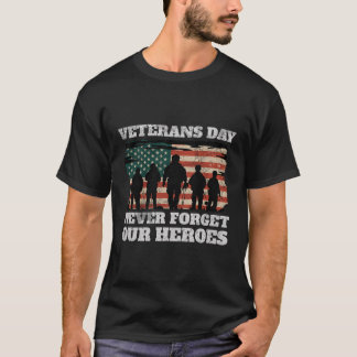 T-shirt Jour des anciens combattants N'oubliez jamais nos 