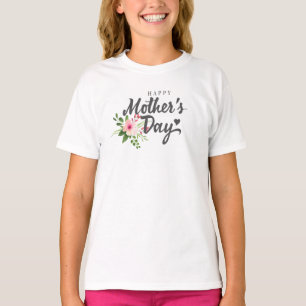 T-shirt Jour des mères florales élégantes Chemise