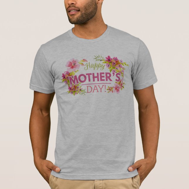 T-shirt Jour des mères florales élégantes | Chemise (Devant)