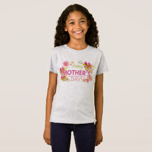 T-Shirt Jour des mères florales élégantes Jersey Shirt