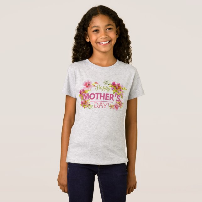 T-Shirt Jour des mères florales élégantes | Jersey Shirt (Devant entier)