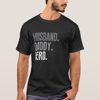 T-shirt Jour des pères du héros du papa du mari