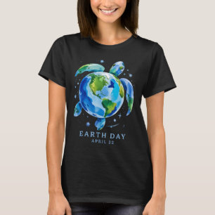 T-shirt Jour des terres 2025 Restaurer Earth Sea Turtle Ar