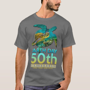 T-shirt Jour des terres 50e anniversaire Tortue de mer 1
