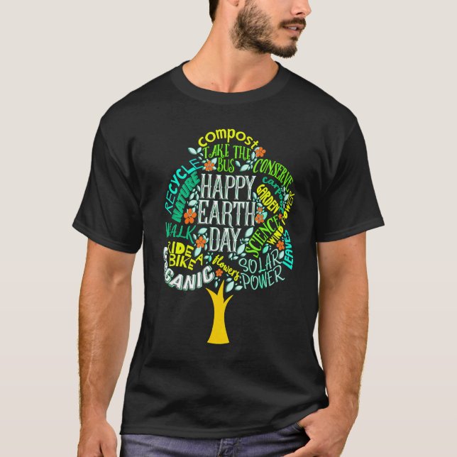 T-shirt Jour des terres Arbre Sauvegarder la Terre Inspira (Devant)