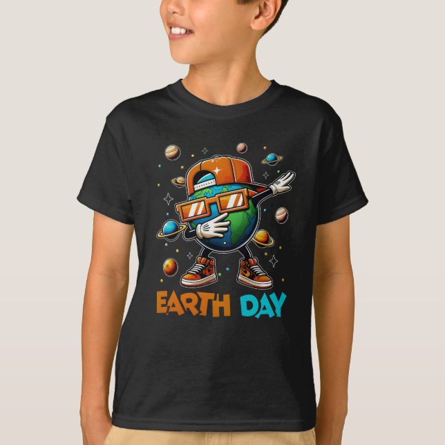 T-shirt Jour des terres cool - Dab Dance Earth (Devant)