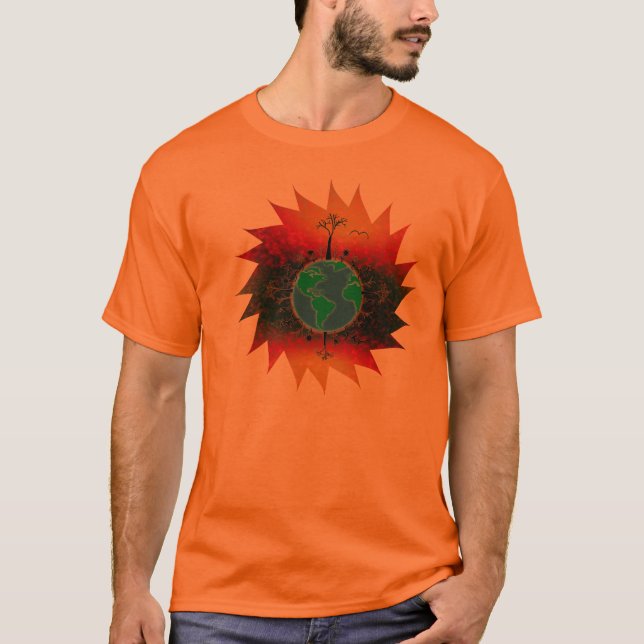 T-shirt Jour des terres ~ Coucher de soleil (Devant)