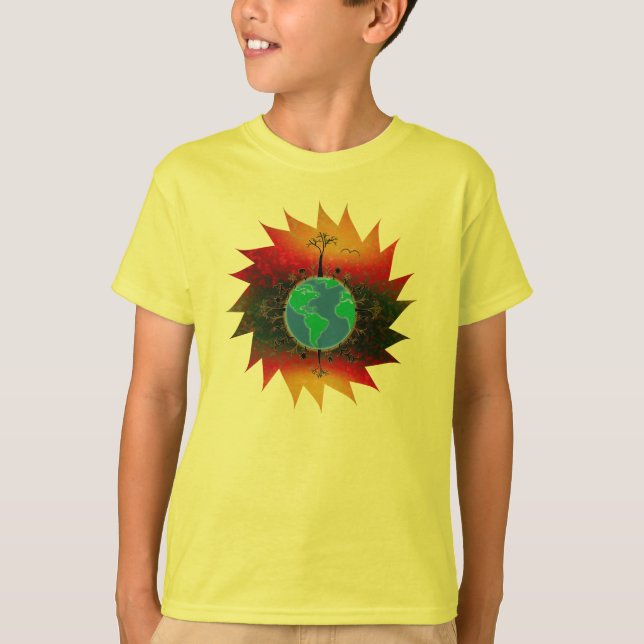 T-shirt Jour des terres ~ Coucher de soleil (Devant)