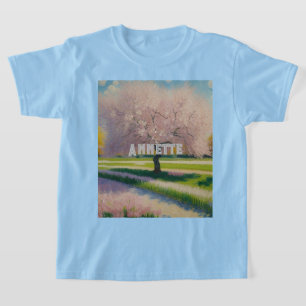 T-shirt Jour des terres d'art AI personnalisé Fleurs roses