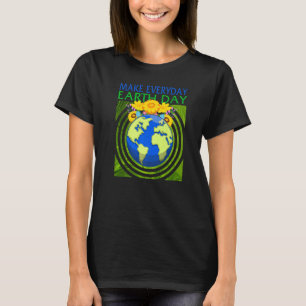 T-shirt Jour des terres De l'environnement Enregistrer Fle