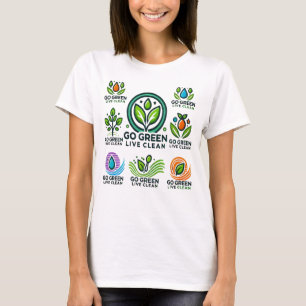 T-shirt Jour des terres Devenez écolo, Vivre les Femmes Pr