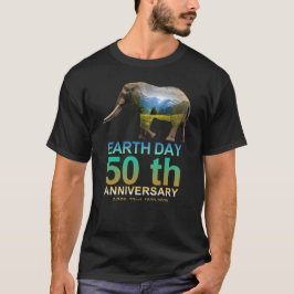 T-shirt jour des terres éléphant 50e anniversaire Cadeau