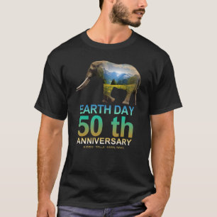 T-shirt jour des terres éléphant 50e anniversaire Cadeau