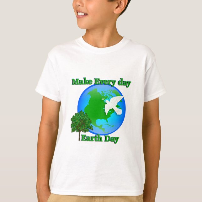 T-shirt Jour des terres faire chaque jour Jour des terres  (Devant)