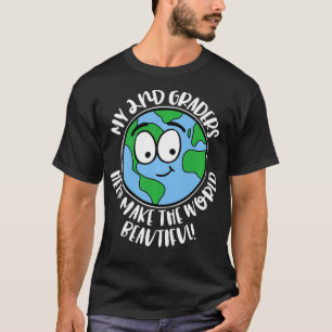 T-shirt Jour des terres mignon 2e année Conception de l'en