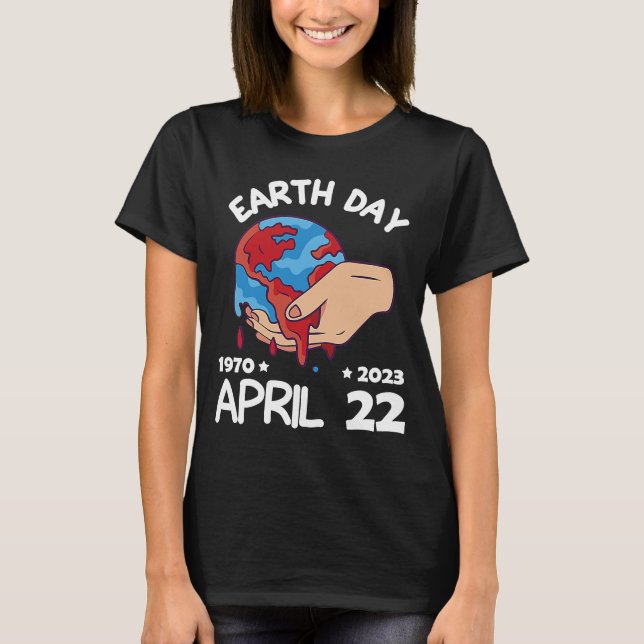 T-shirt jour des terres mignon 53e anniversaire jour des t (Devant)