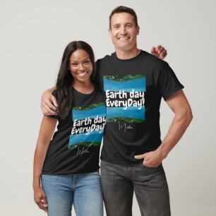 T-shirt jour des terres quotidien, devenez écolo, science 