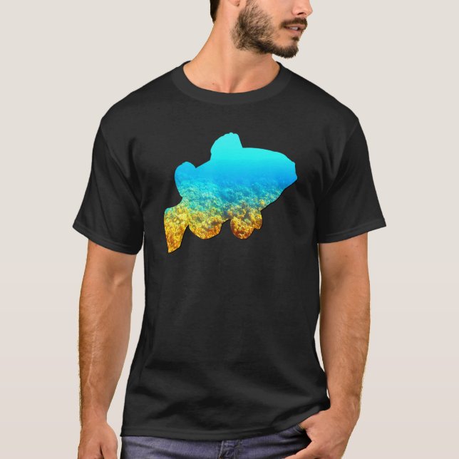 T-shirt Jour des terres Silhouette De Poisson Clown Et Sem (Devant)