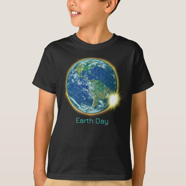 T-shirt Jour des terres Solaire Eclipse 2024 géométrie sac (Devant)