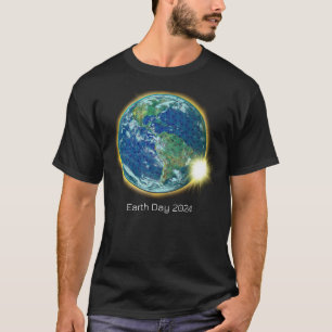T-shirt Jour des terres Solaire Eclipse 2024 géométrie sac