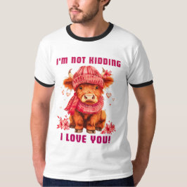 T-shirt Jour des Valentines de la Vache des Highlands