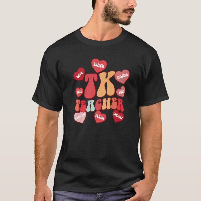T-shirt Jour des Valentines Enseignant de la maternelle tr (Devant)