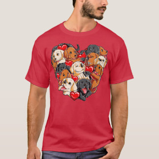 T-shirt Jour des Valentines Labrador Coeur drôle Chien Amo
