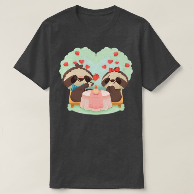 T-shirt Jour des valentines paresseuses (Design devant)