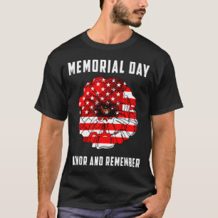 T-shirt Jour des vétérans coquelicot rouge fleur usa jour 