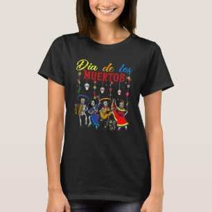 T-shirt Jour Dia De Los Muertos De La Skeleto Mexicaine Mo