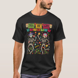 T-shirt Jour Du Costume Dia De Los Muertos De Skeleto Mort
