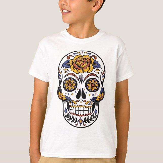 T-shirt jour du crâne mexicain des morts (Devant)